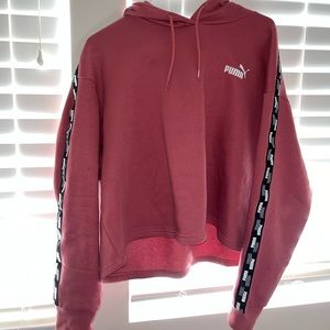 Cropped Pink XL Puma Hoodie